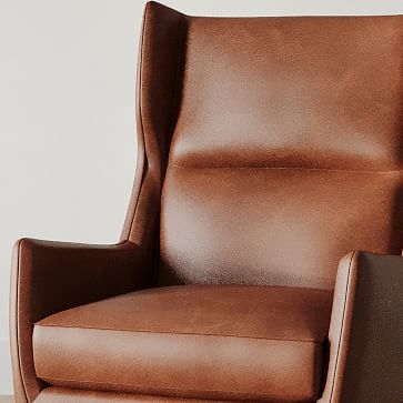 Ryder Leather Chair, Saddle Leather, Nut, Dark Walnut - Image 2