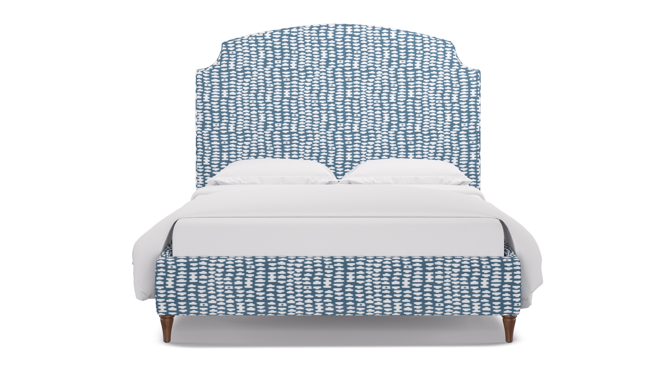 Cove Bed, Dusty Blue Odalisque, Walnut Decorative Tapered Leg, Twin - Image 0
