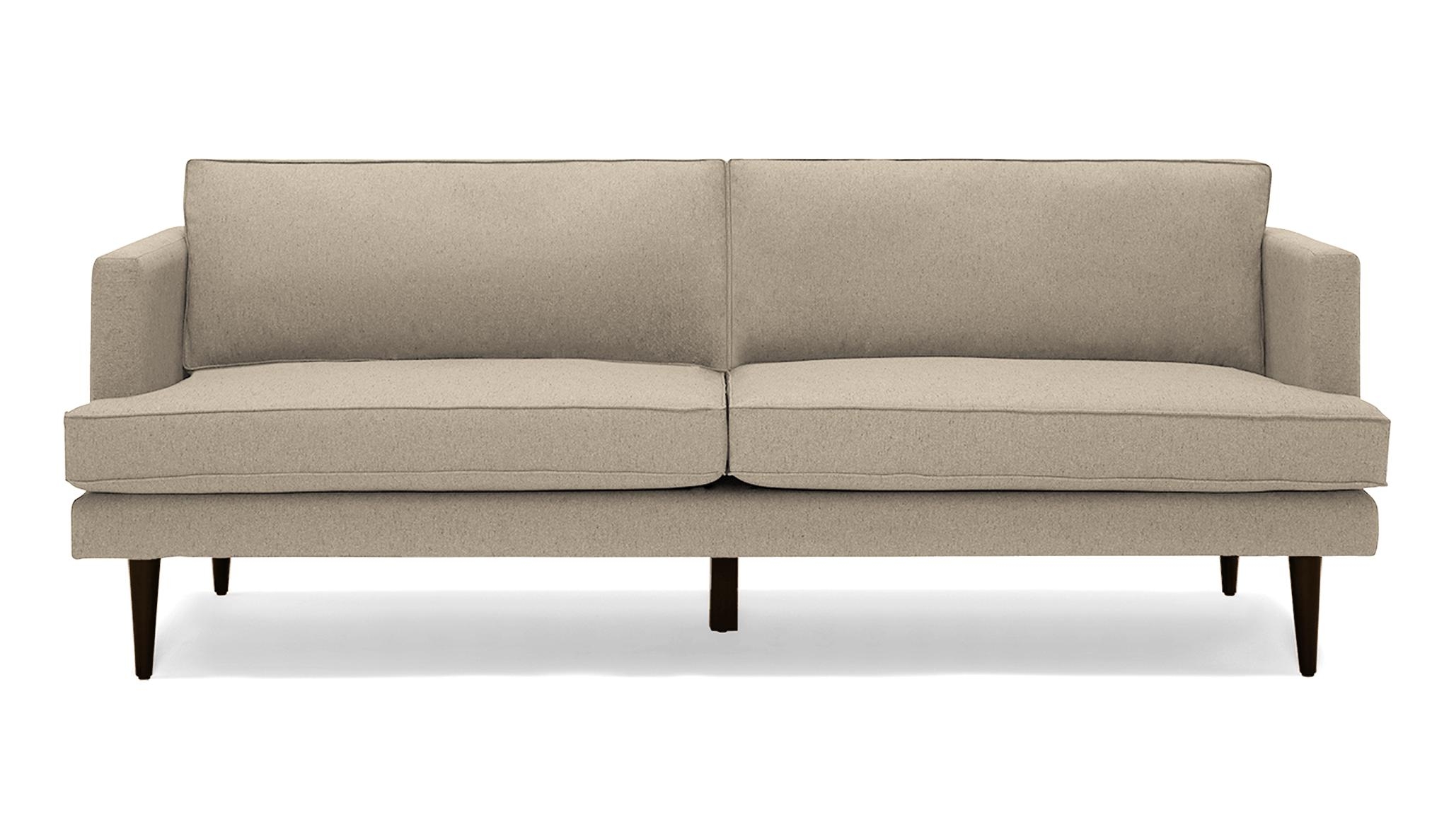 Beige/White Preston Mid Century Modern 86" Sofa - Cody Sandstone - Mocha - Image 0