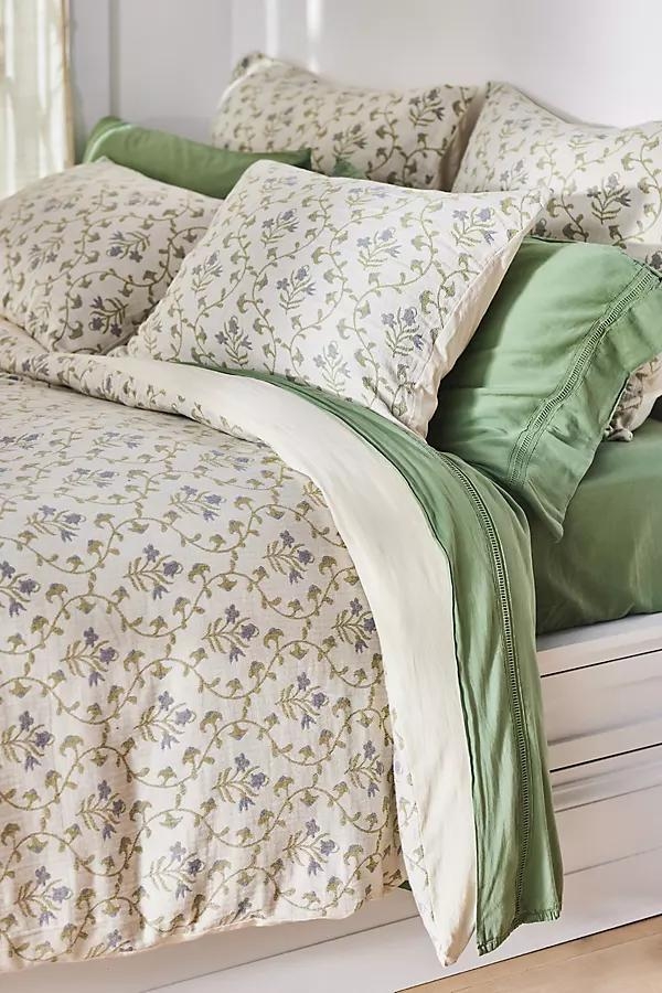 Ellie Cotton Floral Woven Duvet Cover - Image 0