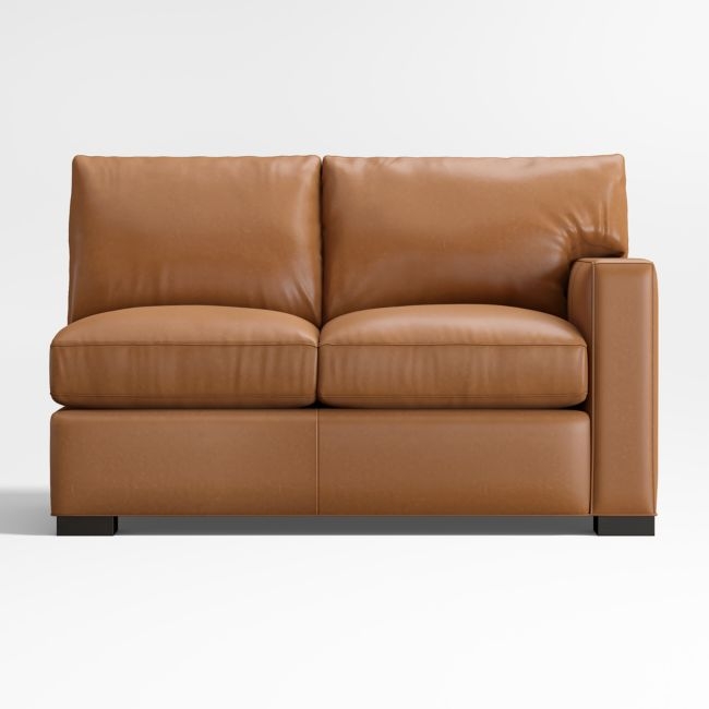 Axis Classic Leather Right-Arm Loveseat Sectional Piece - Image 0