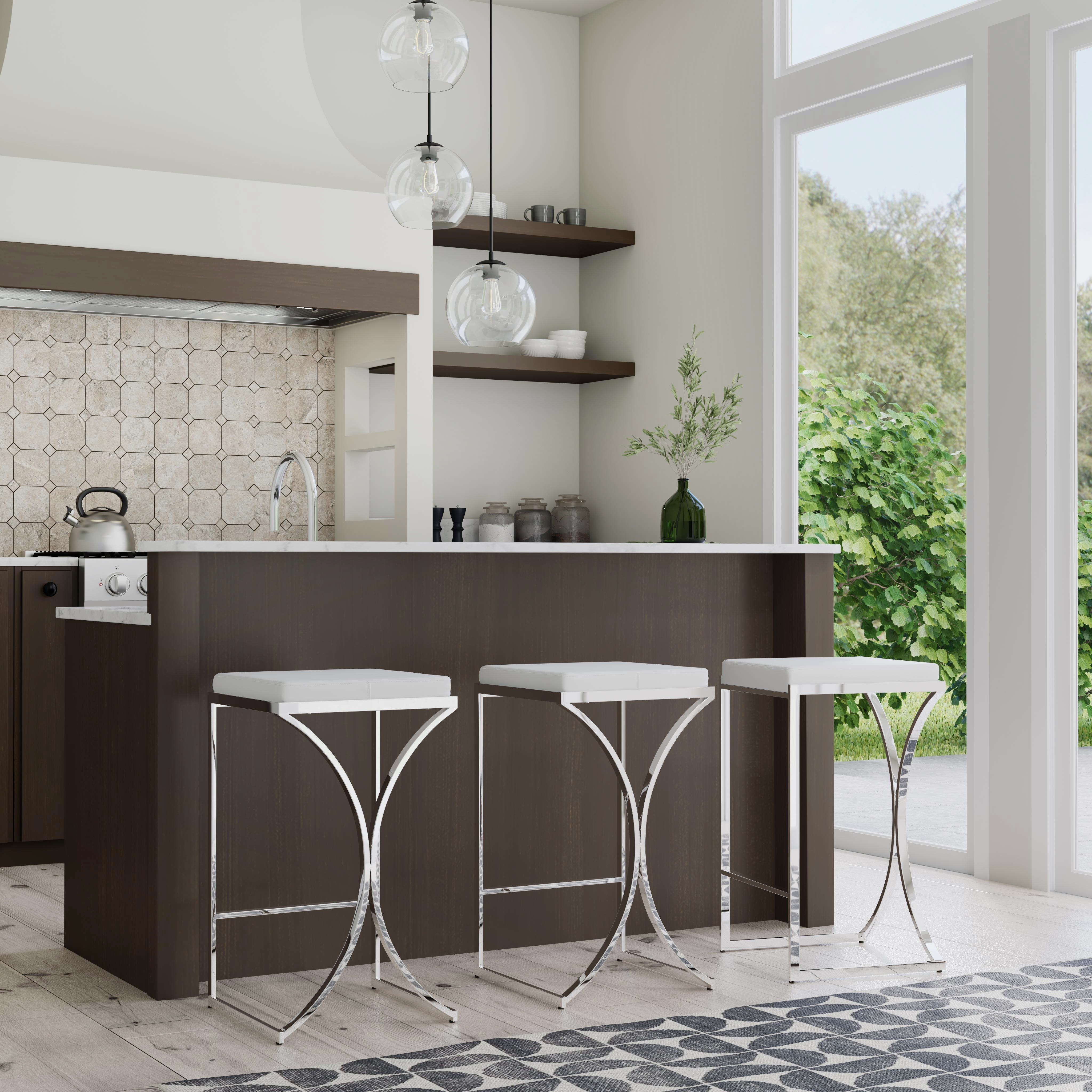 Natalya Nickel Plated Bar Stool - Image 1