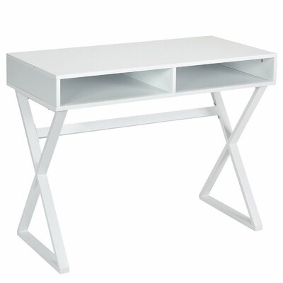 Modern Computer Desk Makeup Vanity Table With 2 Storage Compartments - Image 0
