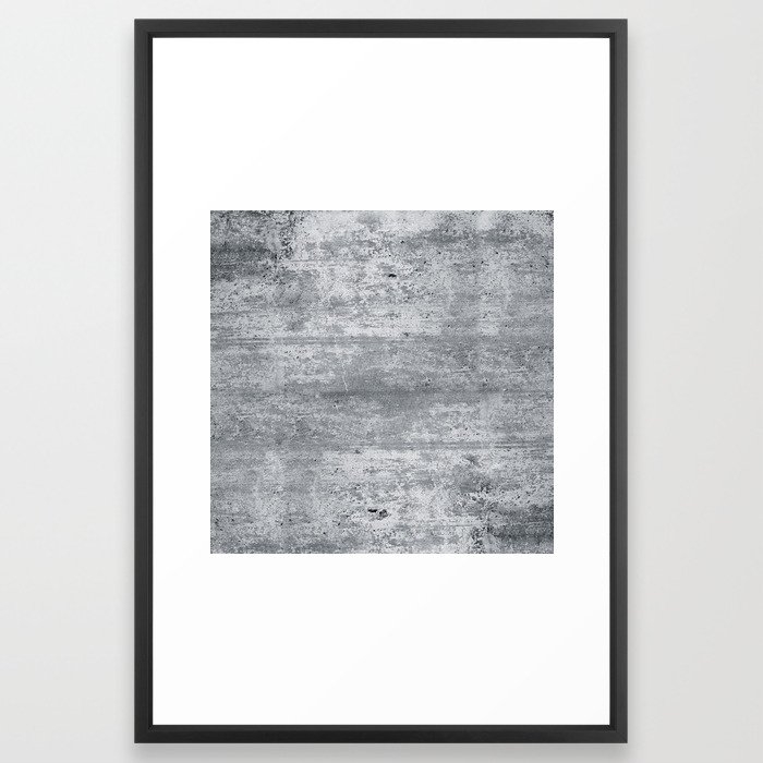Concrete Framed Art Print by Grace - Vector Black - LARGE (Gallery)-26x38 - Image 0