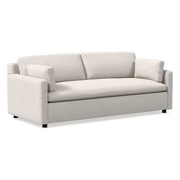 Marin 86" Sofa, Down, Performance Coastal Linen, White, Concealed Support - Image 0