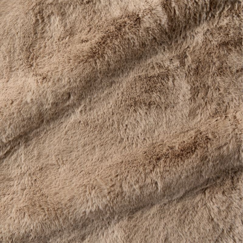 Astor Light Brown Faux Fur Throw Blanket 50"x70" - Image 3