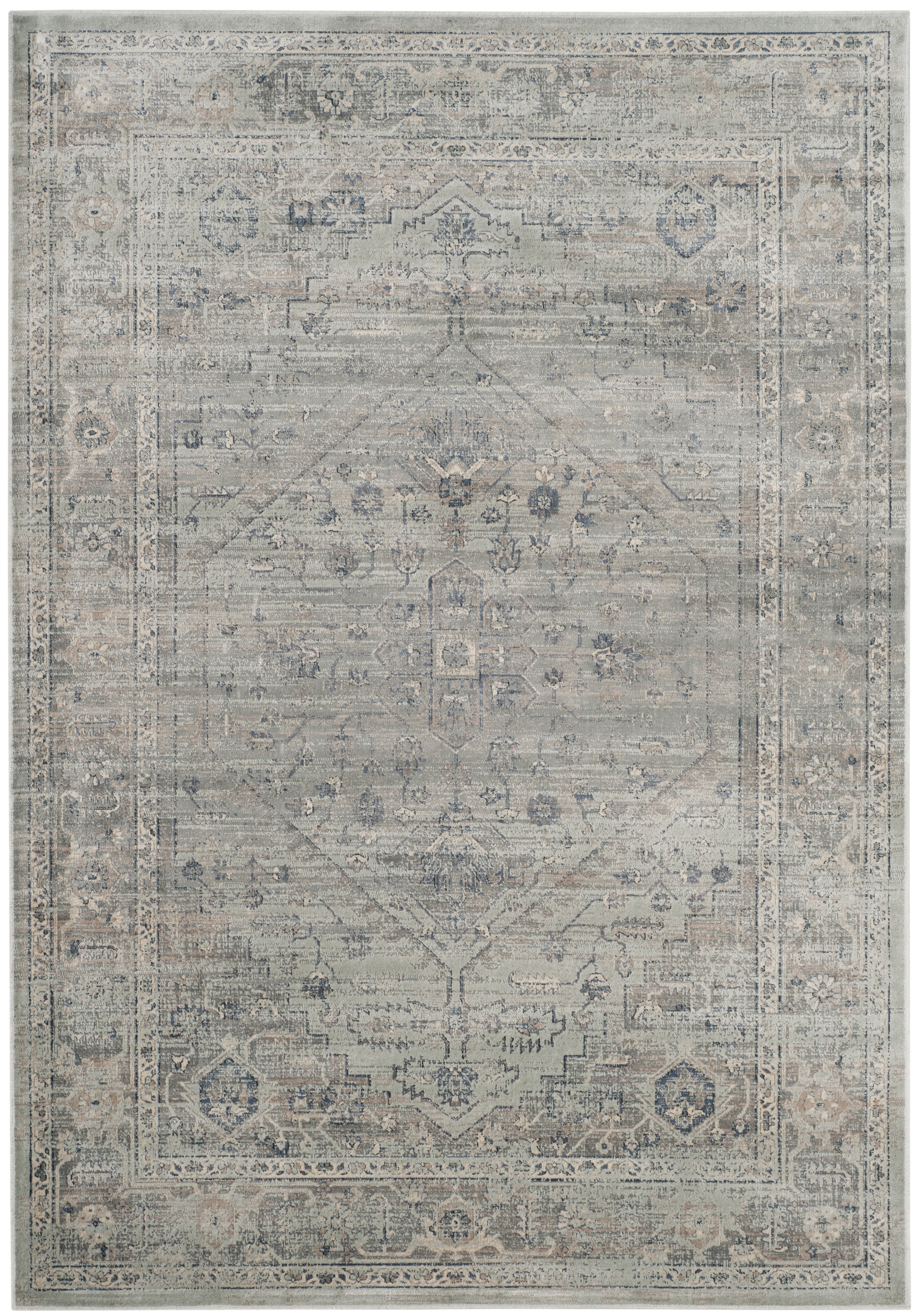 Arlo Home Woven Area Rug, VTG123-7662, Light Blue,  8' X 11' 2" - Image 0