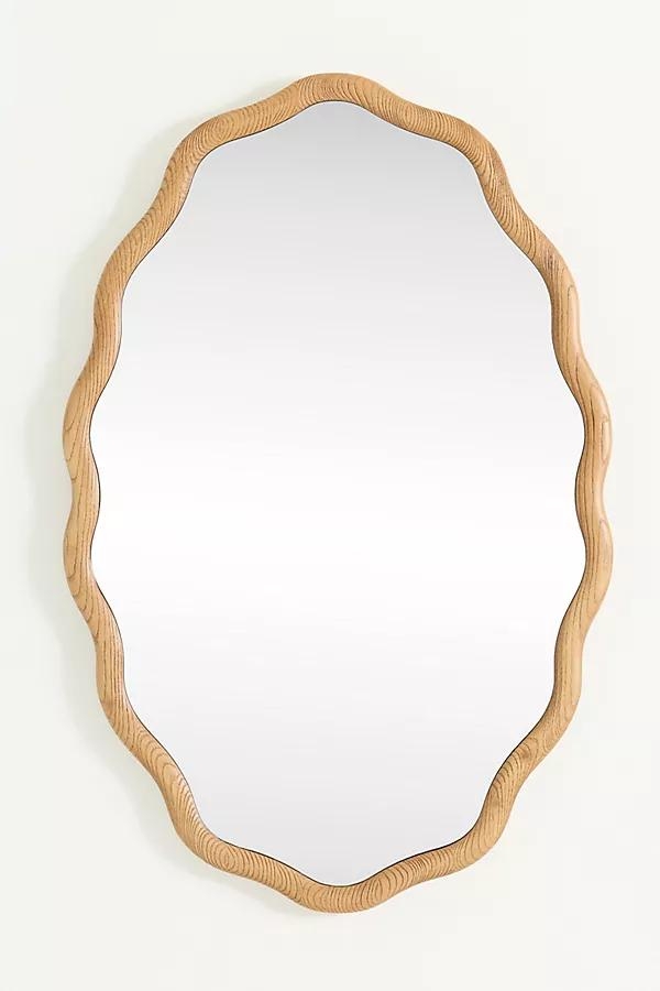 Coquille Scalloped Oval Wall Mirror - Image 0