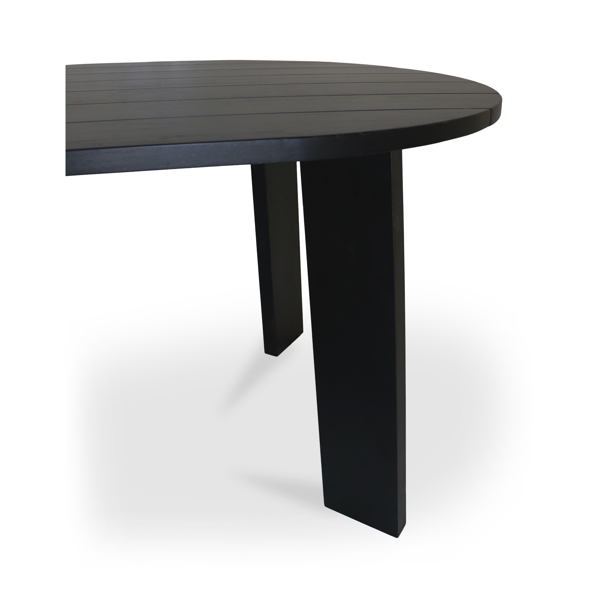 Delta Oval Outdoor Dining Table Black - Image 3