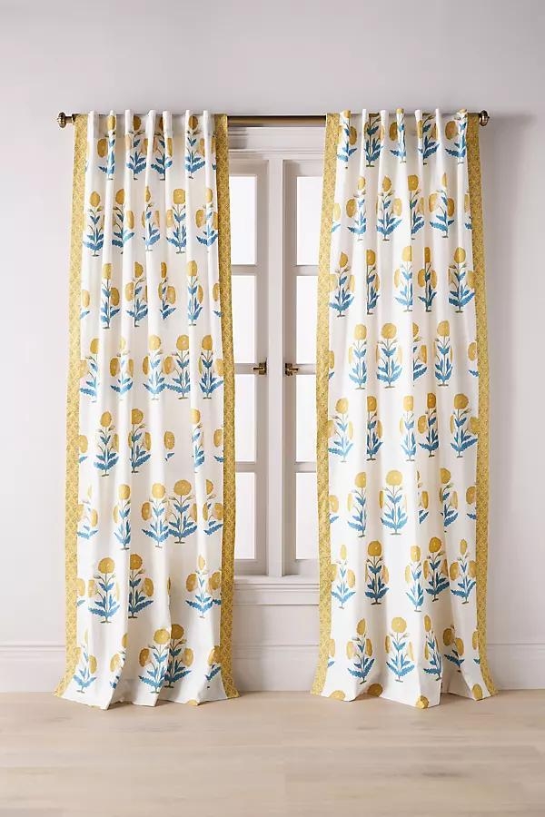 Cotton Mix Print Floral Curtain - Image 0