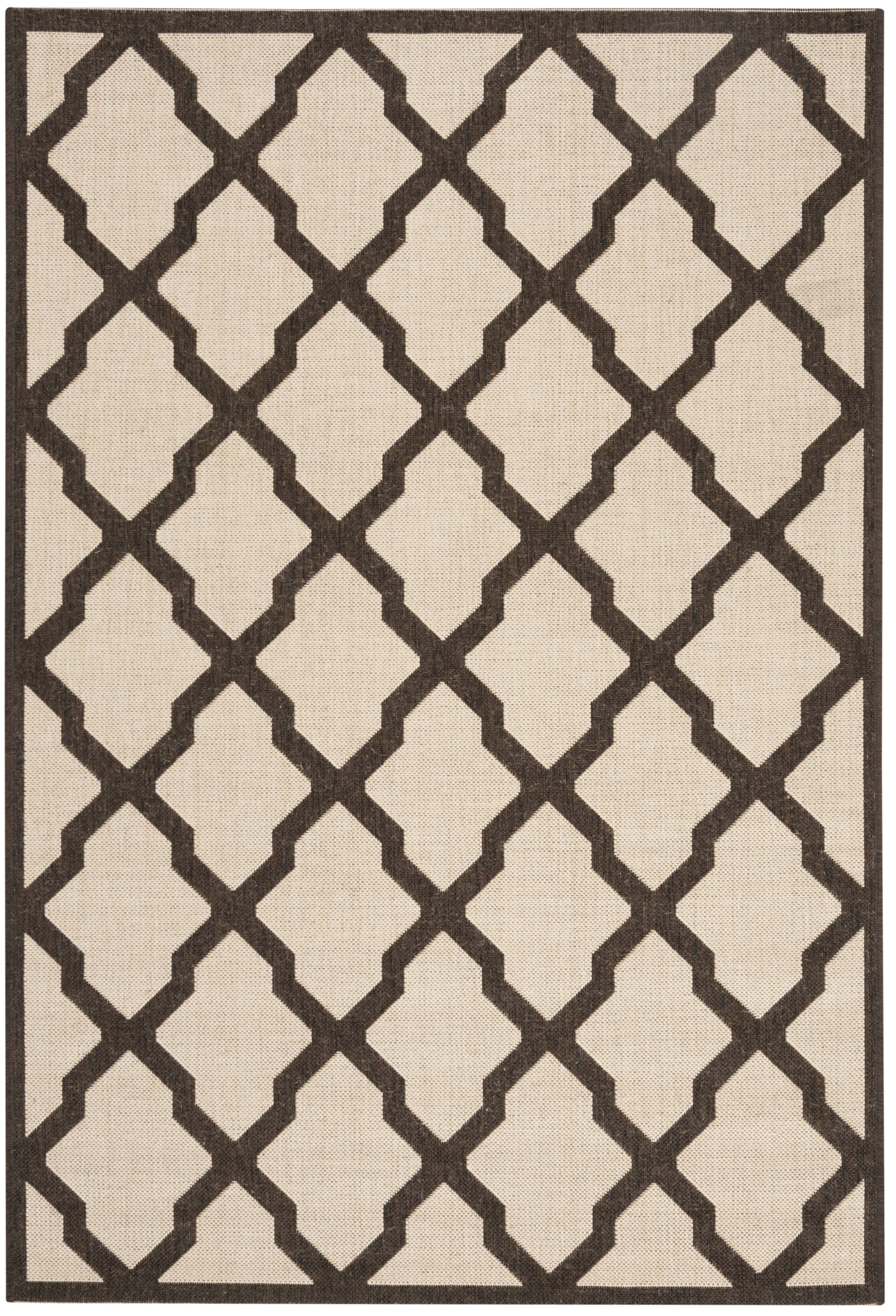 Arlo Home Indoor/Outdoor Woven Area Rug, LND122B, Natural/Brown,  4' X 6' - Image 0