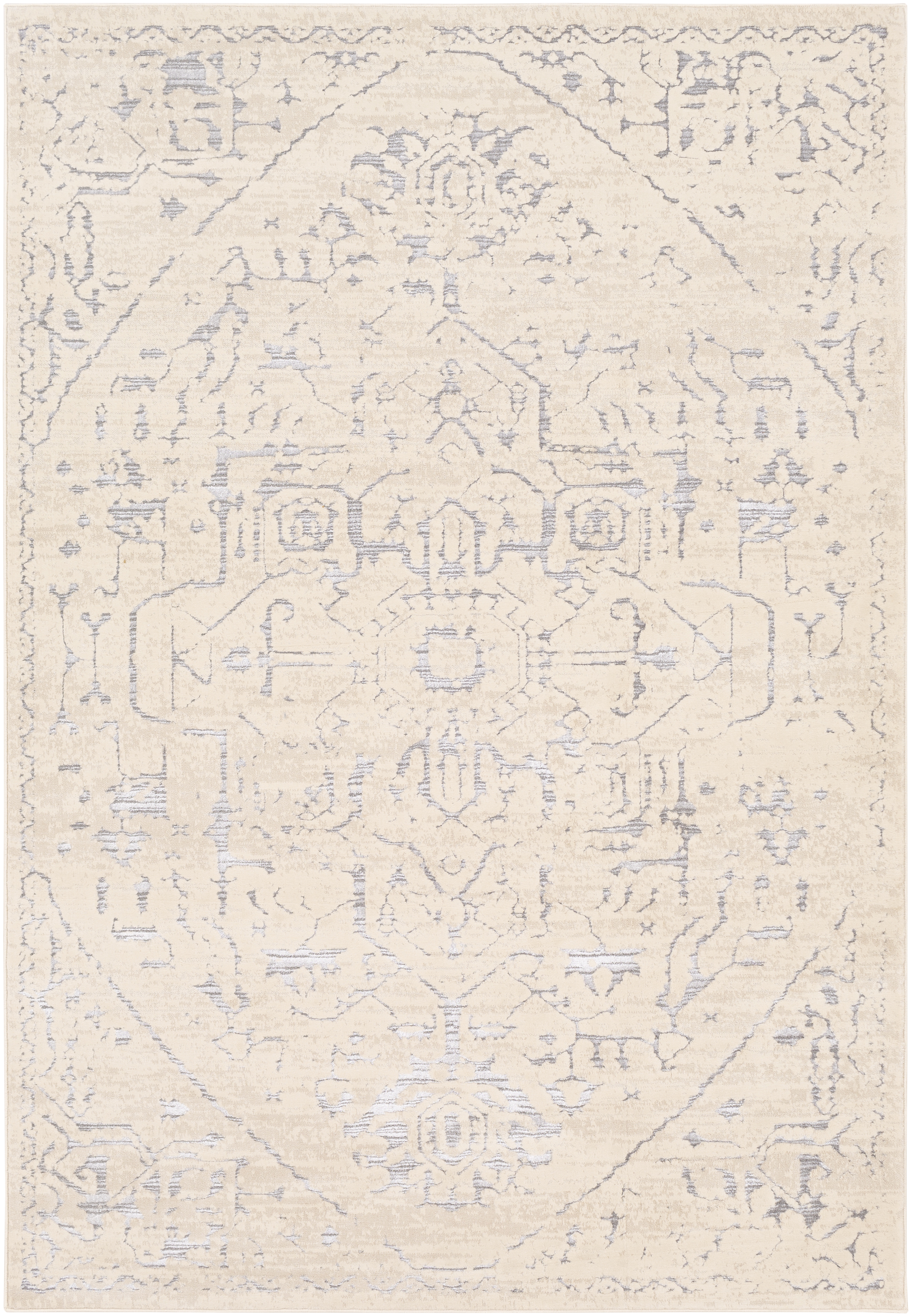 Florence Beige Indoor 2' x 2'11" Machine Woven Rug - Image 0