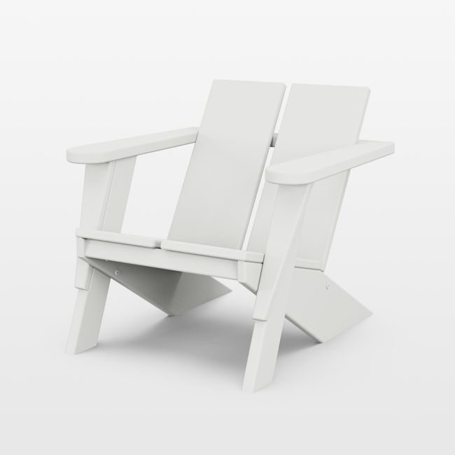 Paso White Outdoor Kids Adirondack Chair by POLYWOOD ® - Image 0