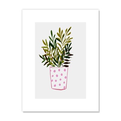 'Home Foliage II Potted House Plant' - Unframed Painting Print on Paper - Image 0