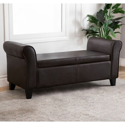 Barney Faux Leather Flip Top Storage Bench - Image 0
