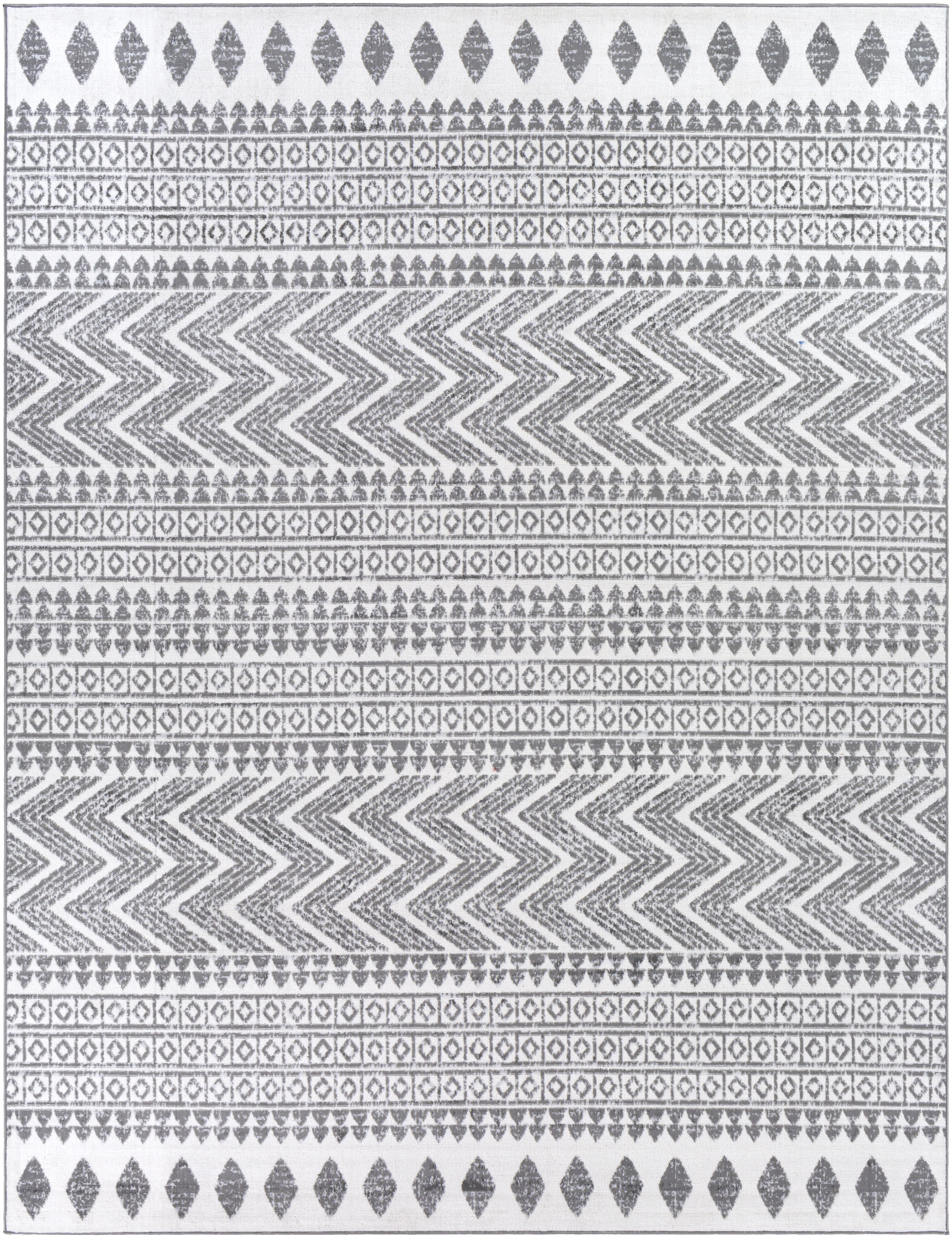 Cesar Gray Indoor 7'10" x 10' Machine Woven Rug - Image 0