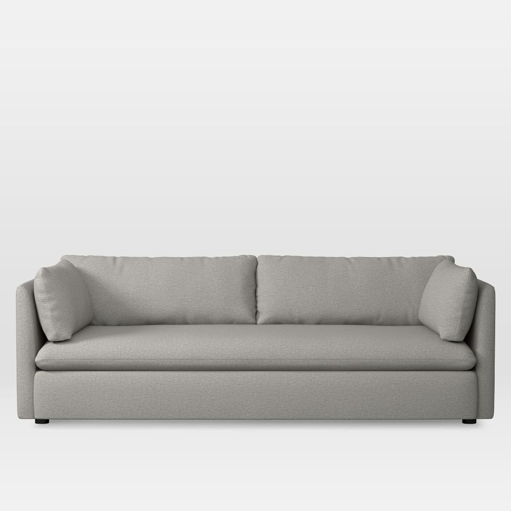 Shelter 92" Sofa, Twill, Silver - Image 0