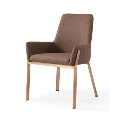 Skye Upholstered Arm Chair in Brown - Image 0