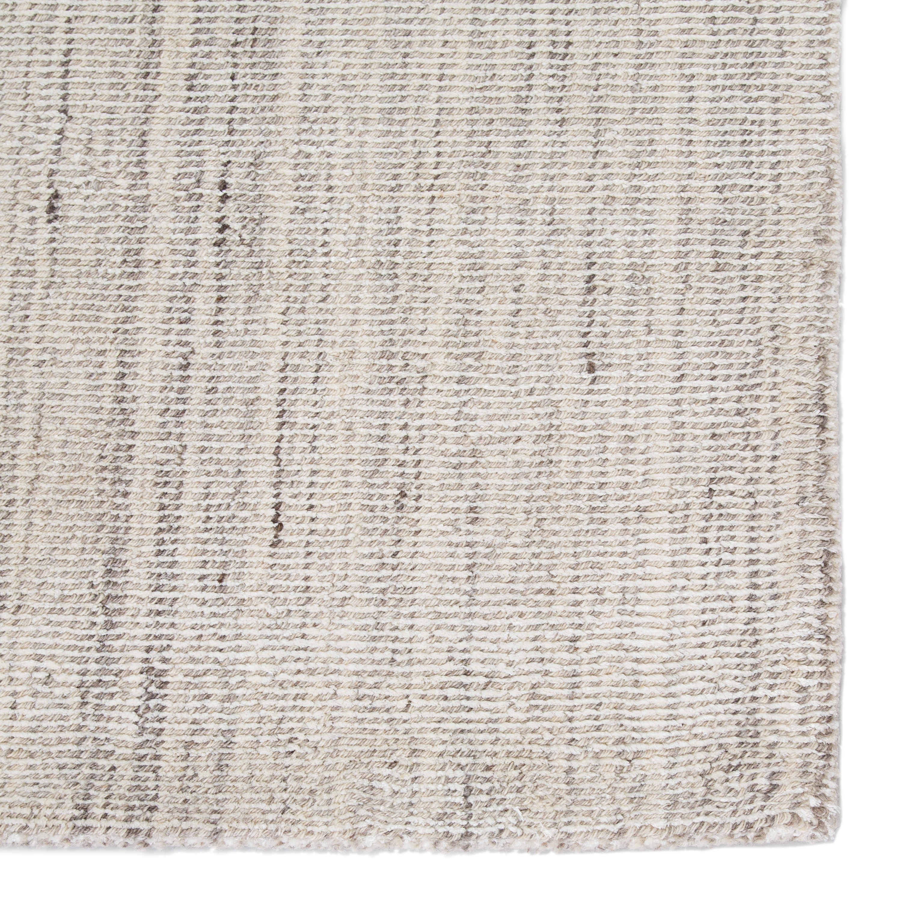 Kelle Handmade Stripe Gray/ White Area Rug (8' X 10') - Image 3