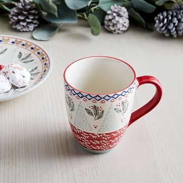 Scandi Forest Dinnerware, Mug, Red, Each - Image 2