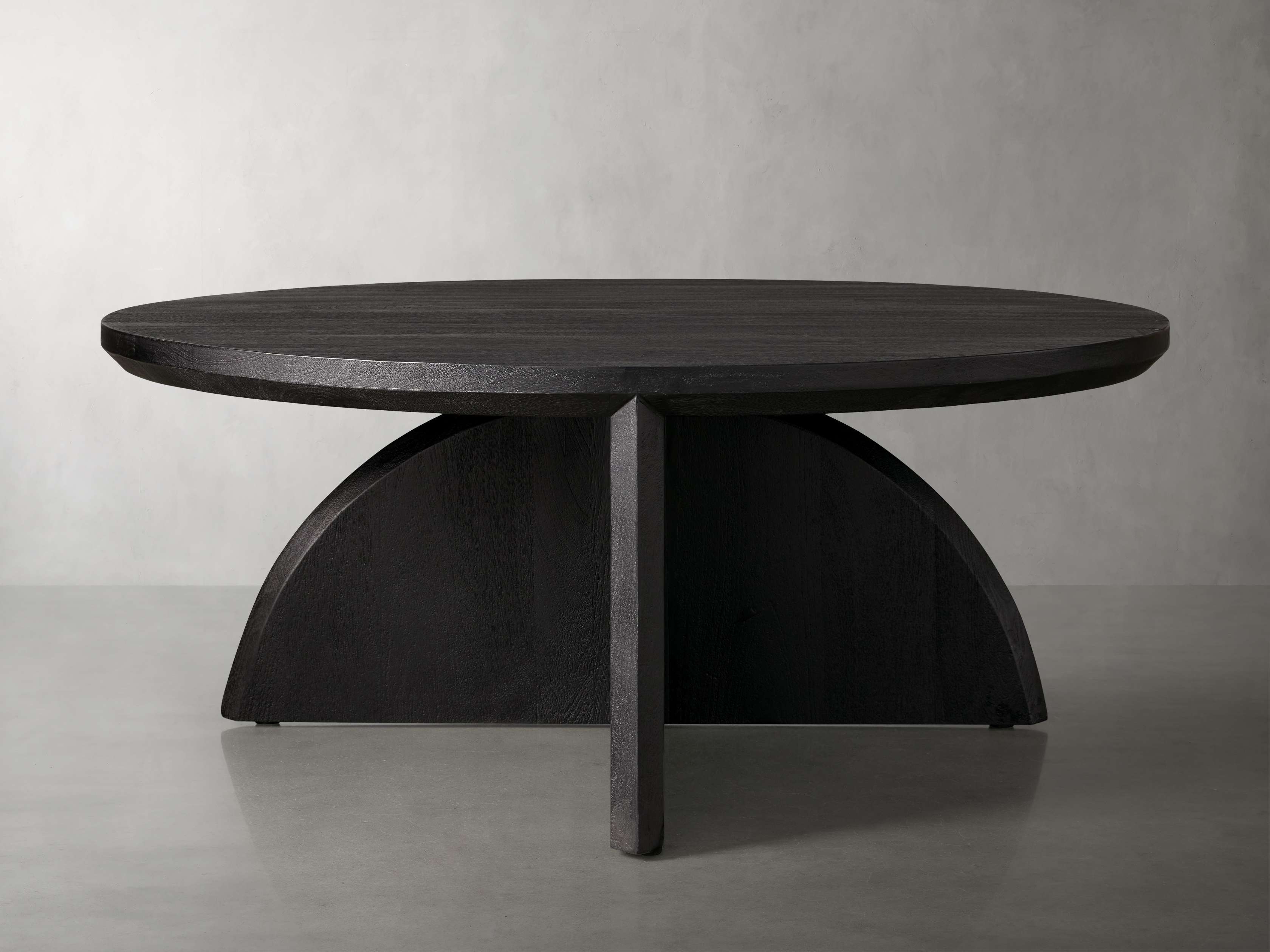 Calderone Coffee Table in Wood 42" Black  Sandblasted  - Image 0