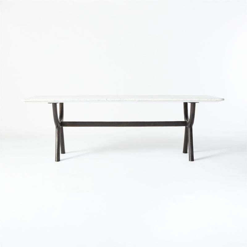Sierra Cast Metal and Marble Dining Table - Image 1