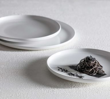Cloud Terre Hugo Stoneware Dinner Plates, Medium, Set of 4 - White - Image 2