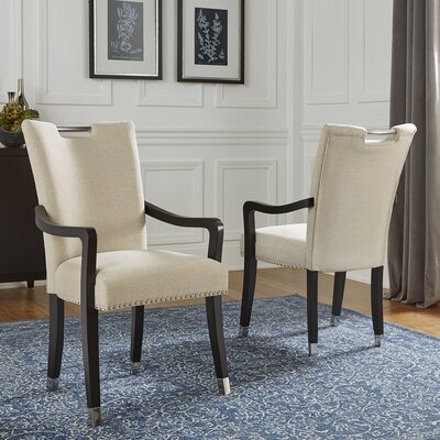 Quintan Upholstered Arm Chair in Beige (set of 2) - Image 0