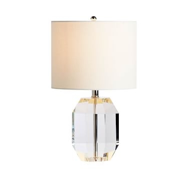 Dempsy Crystal Table Lamp, Polished Nickel, Square - Image 2