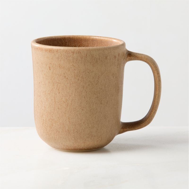 Drift Tan Mugs with Reactive Glaze 12oz Set of 6 - Image 1