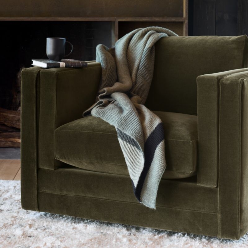 Lakeview 42" Upholstered Swivel Accent Chair - Image 1