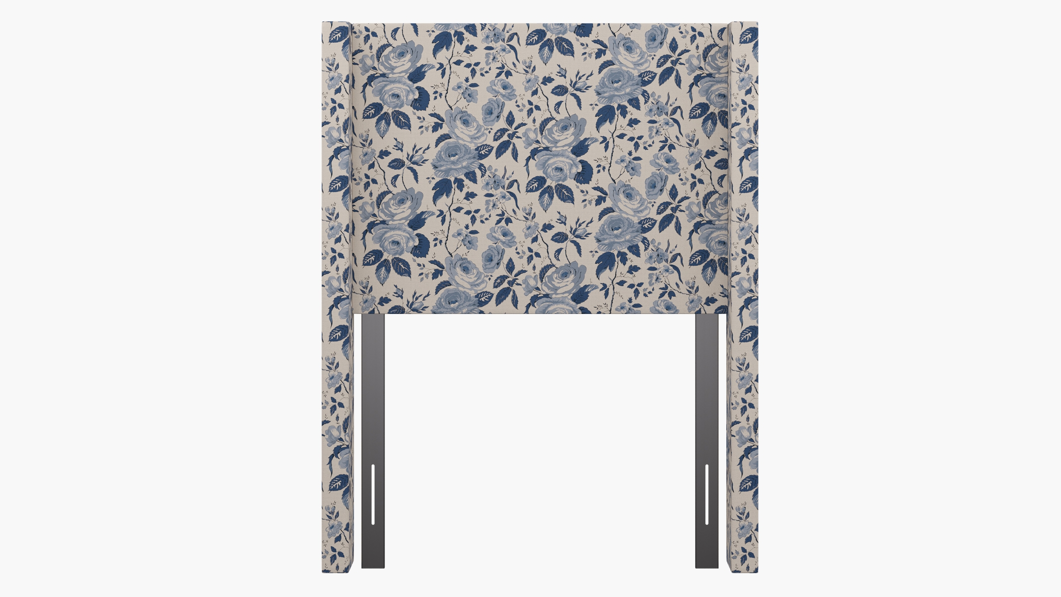 Modern Wingback Headboard, Delft Chintz, Twin - Image 1