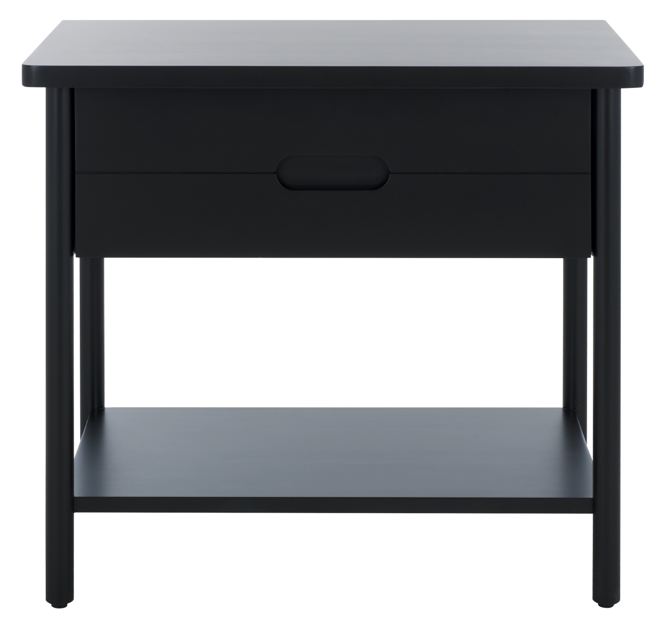 Fayletta 1 Dr Wood Nightstand - Black - Image 4