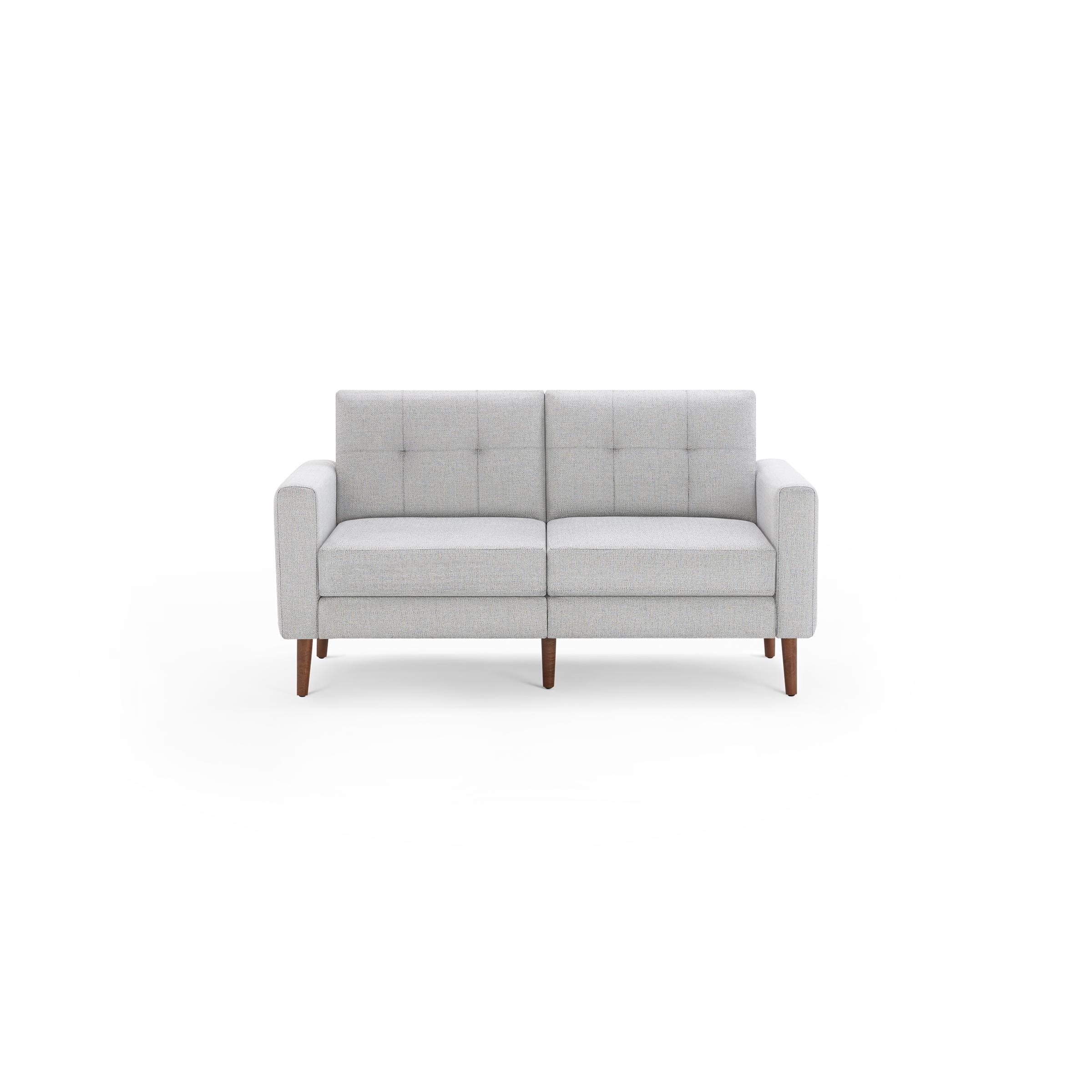 Nomad Loveseat - Crushed Gravel - Performance Chenille / Walnut - Wood / Block - Image 0