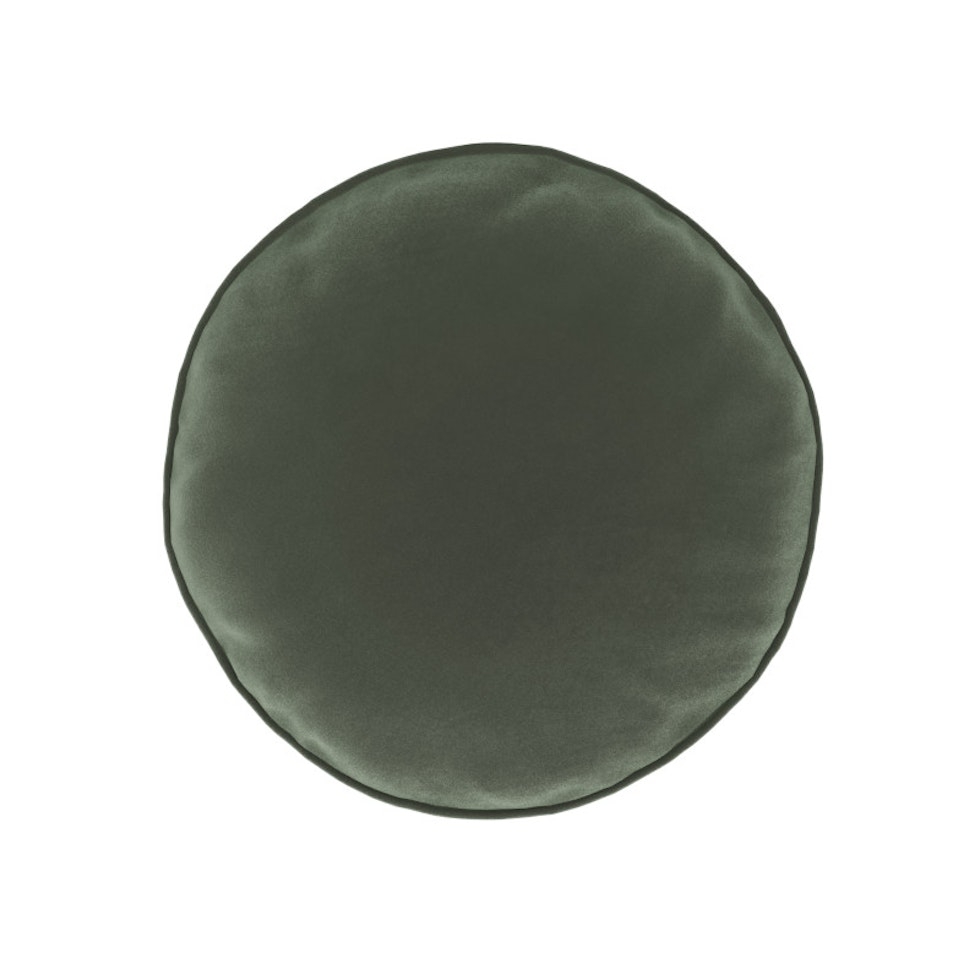Bonnie Velvet Round Pillow - Plush Pacific Green - Image 0