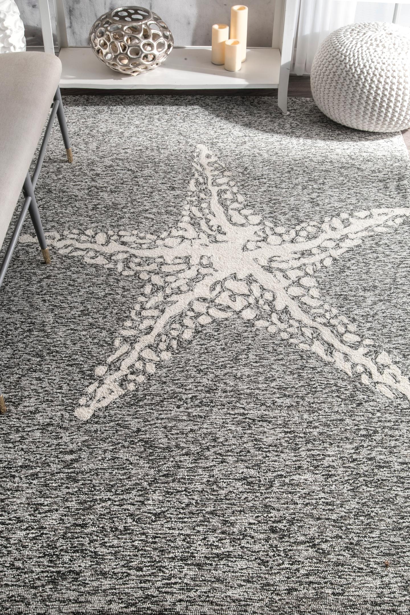 Hand Hooked Marine  Indoor/ Outdoor area rug Area Rug - Image 5