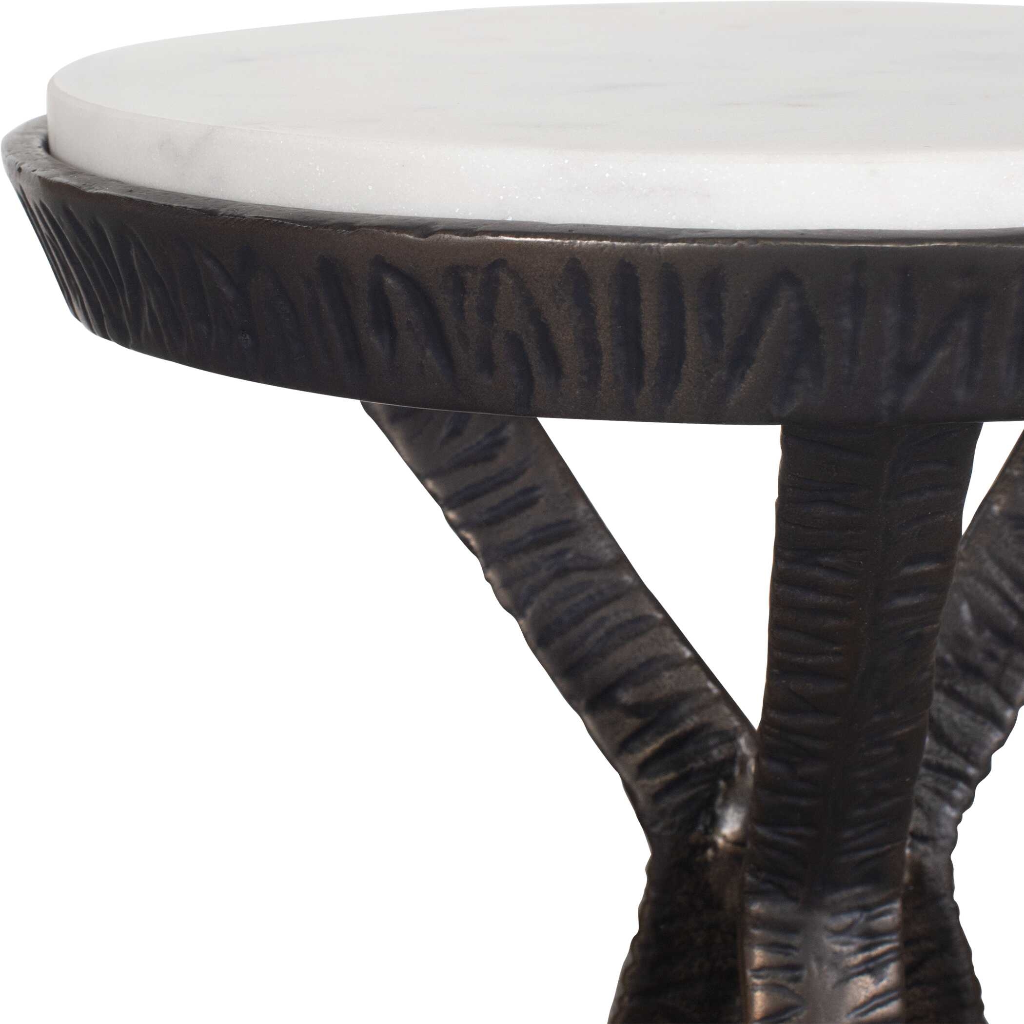 Tilton White Marble Accent Table - Image 3