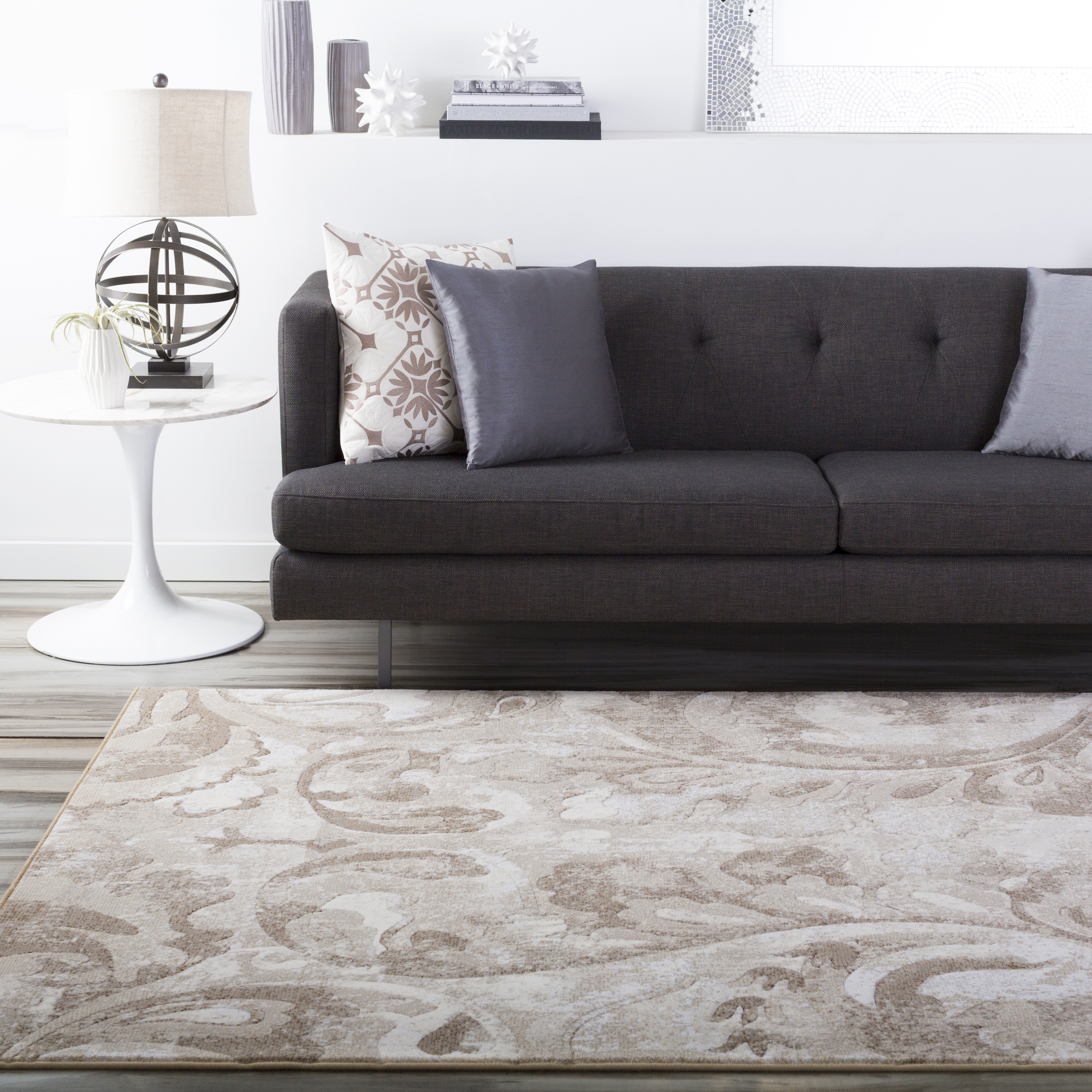 Contempo Beige Indoor 8'8" x 12'10" Machine Woven Rug - Image 1