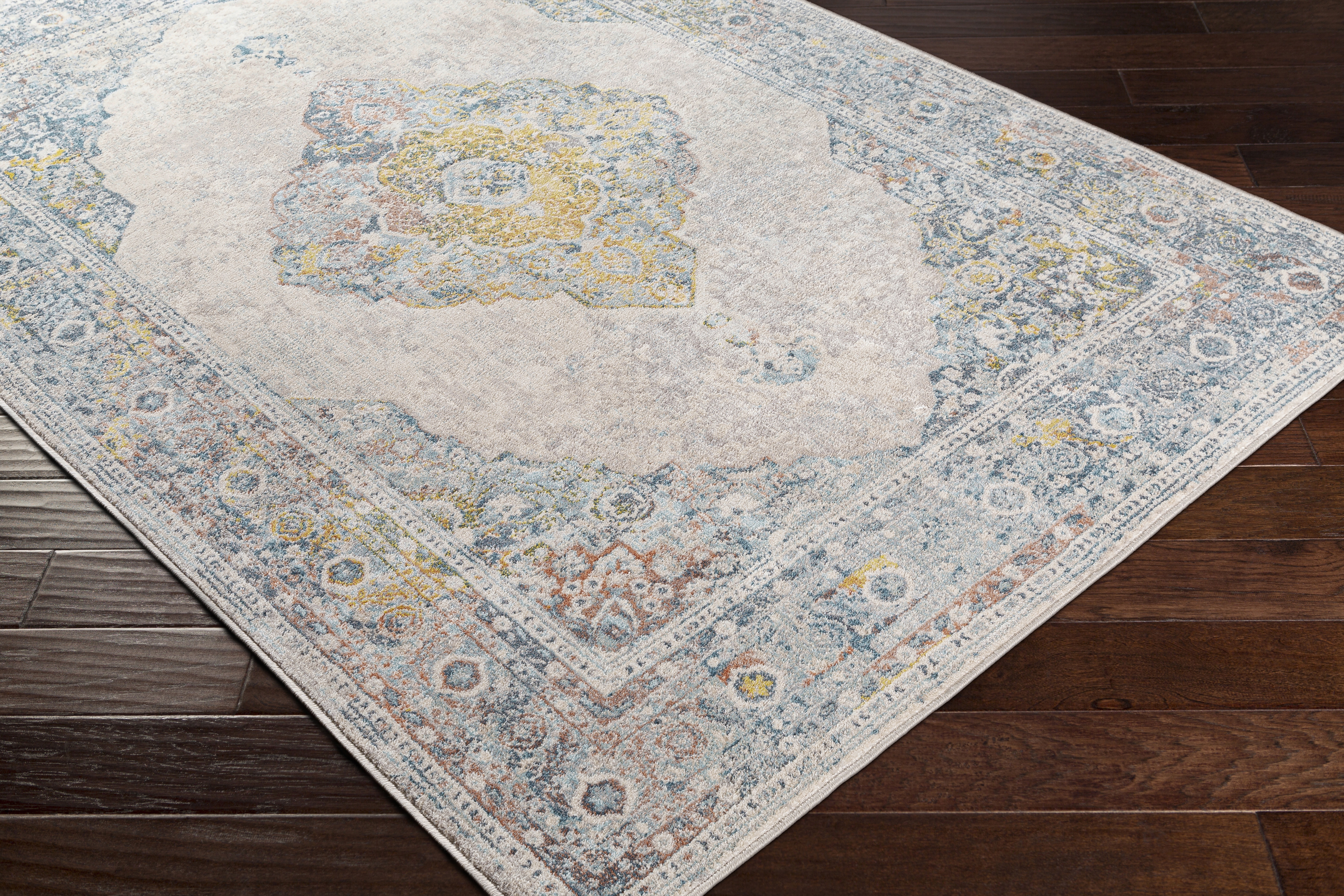 Mediterranean Beige Indoor 8'8" x 12' Machine Woven Rug - Image 6