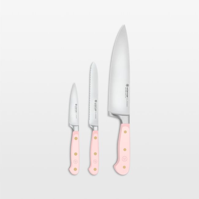 Wusthof ® Classic Pink Himalayan Salt 3-Piece Chef's, Utility, Paring Knife Set - Image 0