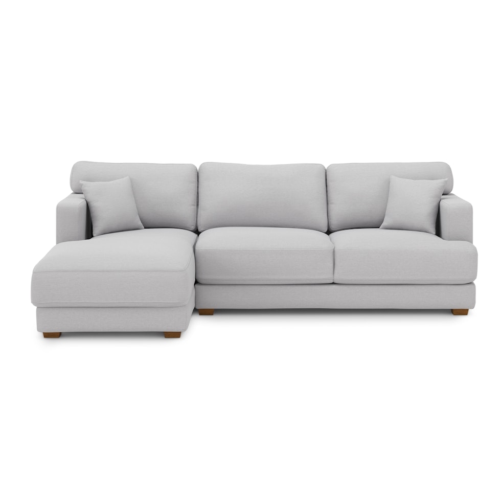 Dawn 100" Left Sectional - Silver Ivory - Image 1