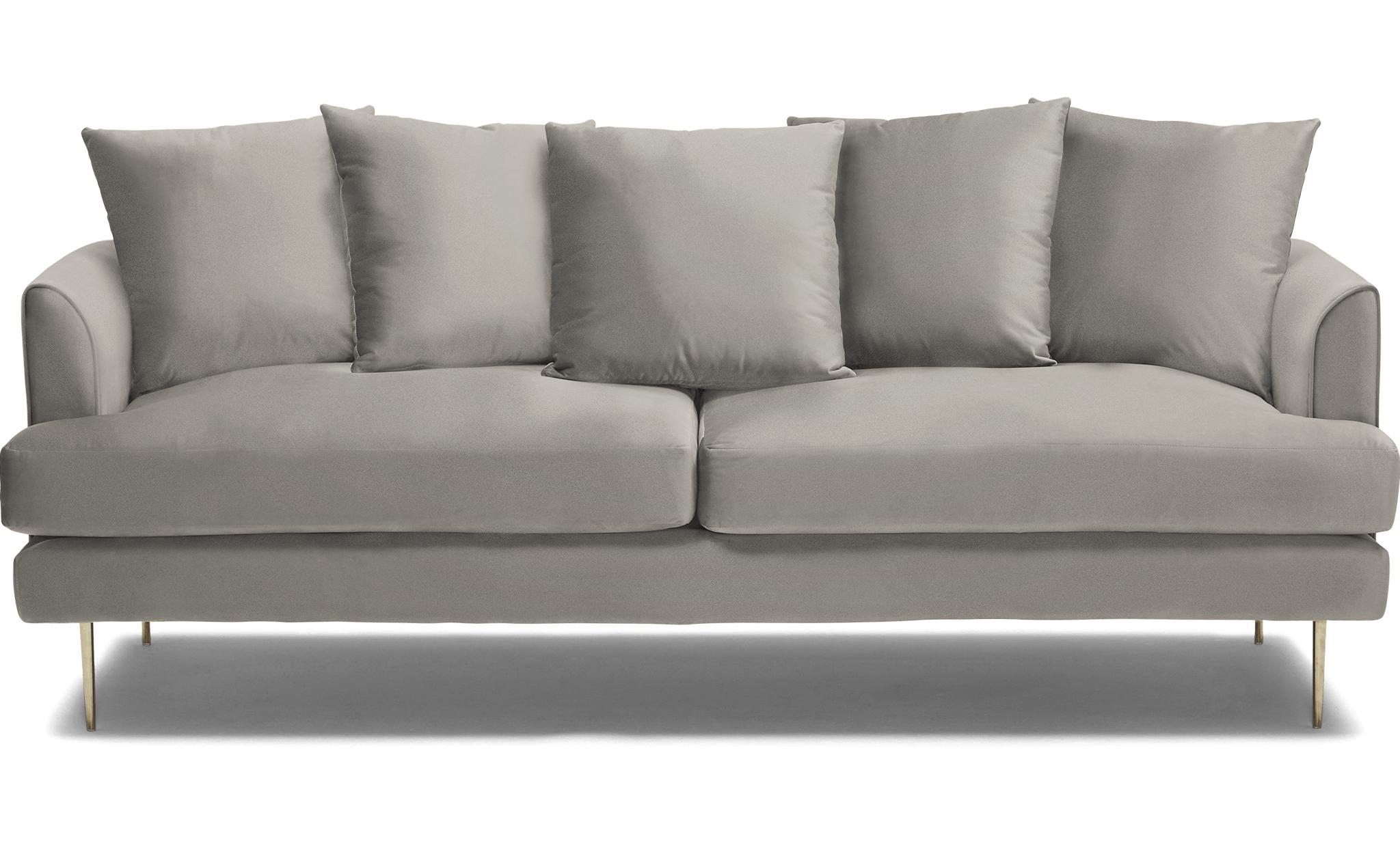 White Aime Mid Century Modern Sofa - Bloke Cotton - Image 0
