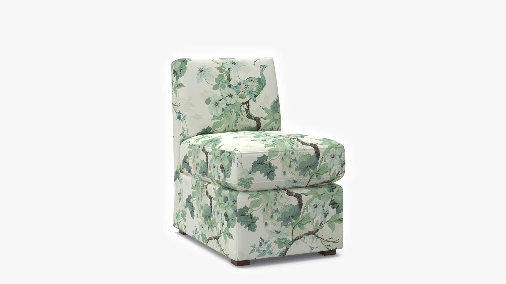 Petite Slipper Chair, Jade Peacock Park - Image 1