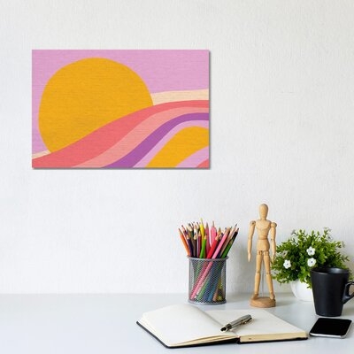 Retro Rainbow Wave III by Dominique Vari - Wrapped Canvas Graphic Art Print - Image 0