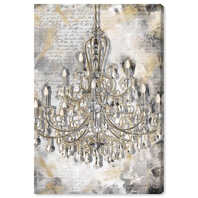 Oliver Gal 'Fashion And Glam Calligraphy Chandelier' Canvas Art - Image 0