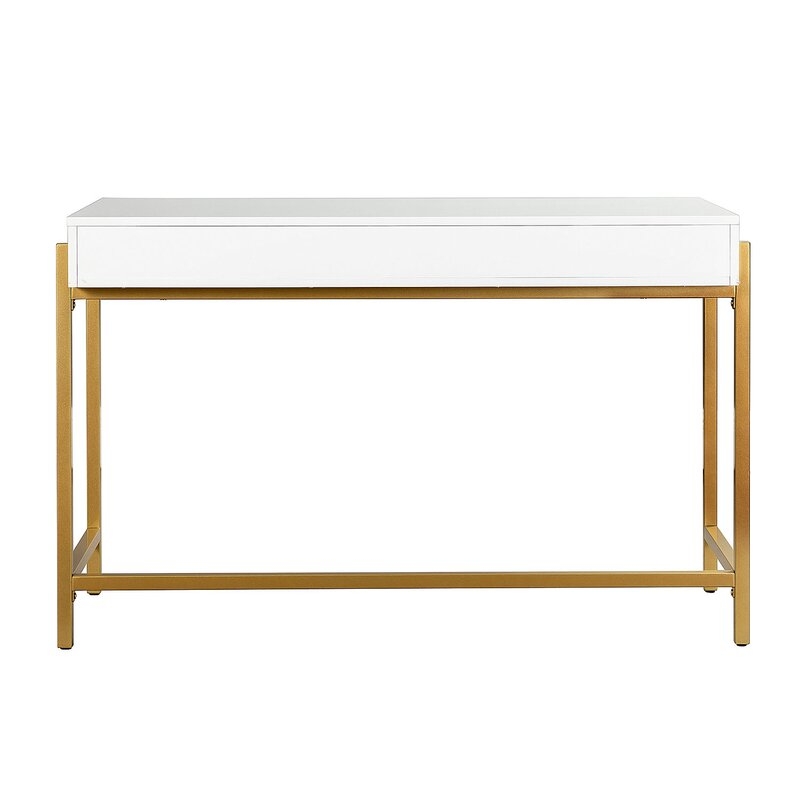 Falgout Desk, Gold & White - Image 6
