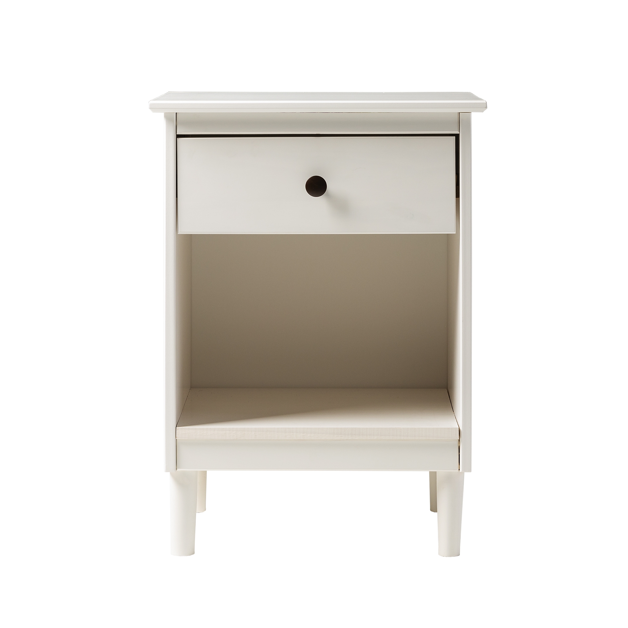 Modern 1 Drawer Nightstand - White - Image 0