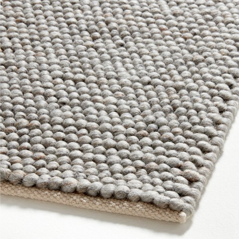Orly Wool Blend Handwoven Grey Area Rug 6'x9' - Image 1
