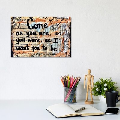 Come as You Are by Nirvana by Elexa Bancroft - Wrapped Canvas Textual Art Print - Image 0