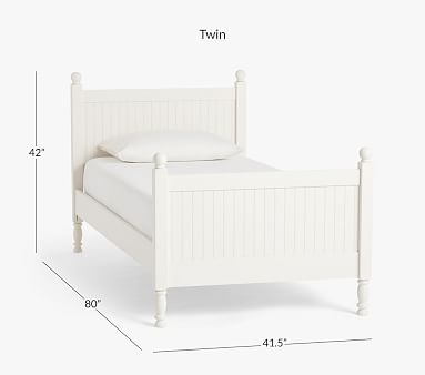 Catalina Square Bed, Full, Simply White, In-Home Delivery - Image 1